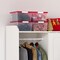 IRIS Christmas Plastic Storage Bins with Lids and Secure Latching Buckles, Holiday Red